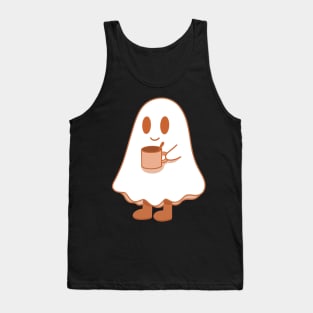 A cute ghost with a cup of tea/coffee/hot chocolate Tank Top
